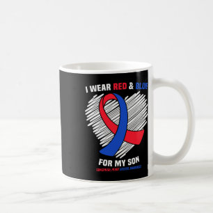 I Wear Red And Blue For My Son Chd Awareness Coffee Mug