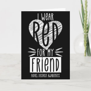 I Wear Red Cardiovascular Heart Disease Awareness Card