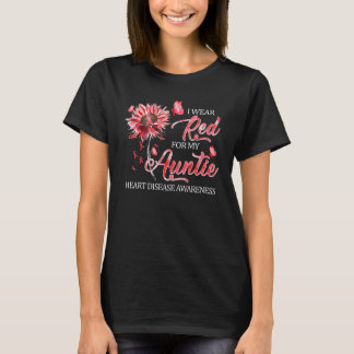 I Wear Red For My Auntie Heart Disease Awareness T-Shirt