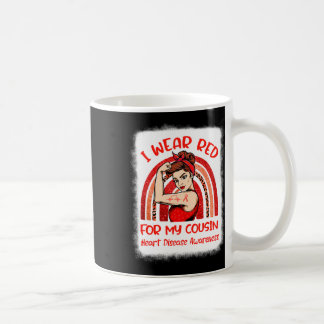 I Wear Red For My Cousin Heart Disease Awareness M Coffee Mug