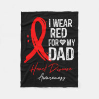 I Wear Red For My Dad Shirt Heart Disease Awarenes