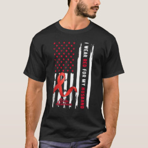 I Wear Red For My Husband Stroke Awareness Survivo T-Shirt