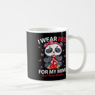 I Wear Red For My Mimi Heart Disease Awareness Pan Coffee Mug