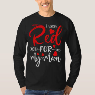I Wear Red For My Mom Stroke Awareness Survivor Wa T-Shirt
