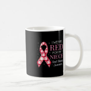 I Wear Red For My Niece Heart Disease Awareness Su Coffee Mug