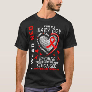 I Wear Red For My Son Heart Disease Awareness Prod T-Shirt
