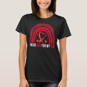 I Wear Red For My Son Stroke Awareness Survivor Wa T-Shirt