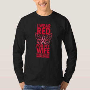 I Wear Red For My Wife Heart Disease Awareness T-Shirt