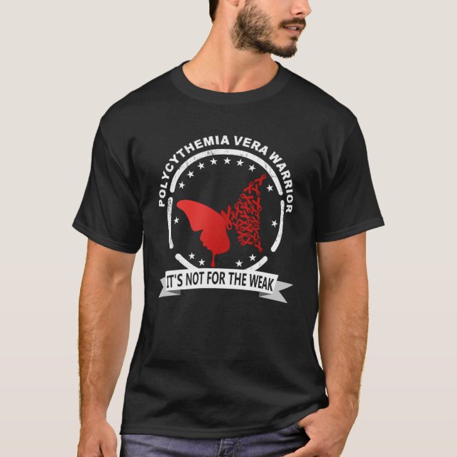 I Wear Red For Polycythemia Vera Awareness Warrior T-Shirt (Front)