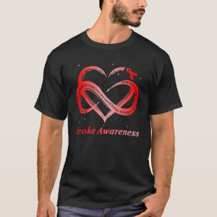 I Wear Red For Stroke Awareness Warrior 3 T-Shirt