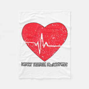 I Wear Red To Fight Heart Disease Awareness _1 Fleece Blanket