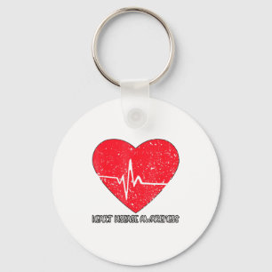 I Wear Red To Fight Heart Disease Awareness _1 Keychain
