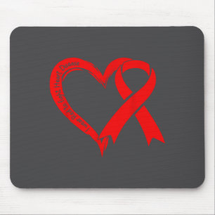 I Wear Red To Fight Heart Disease Awareness Heart  Mouse Pad