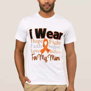 I Wear Ribbon Collage Mom - Leukaemia T-Shirt