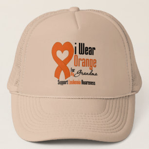 I Wear Ribbon (Grandma) - Leukaemia Trucker Hat