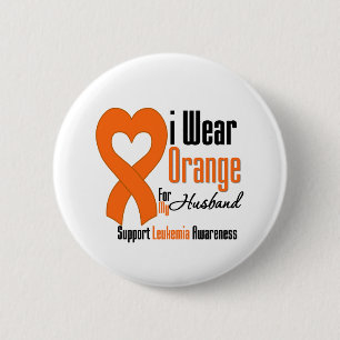 I Wear Ribbon (Husband) - Leukaemia 2 Inch Round Button