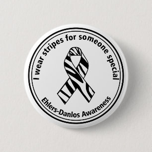 I Wear Stripes for Someone Special EDS Button