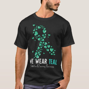 I Wear Teal Addiction Recovery Awareness T-Shirt