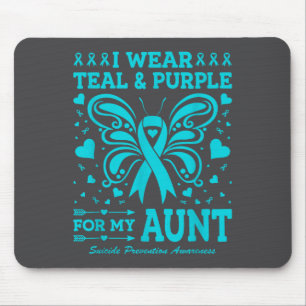I Wear Teal &amp; Purple For My Aunt  Mouse Pad