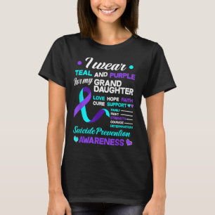 I Wear Teal &amp; Purple For My Grandaughter Suici T-Shirt