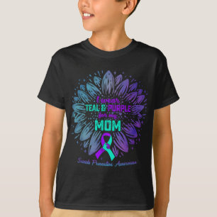 I Wear Teal & Purple For My Mom Suicide Preven T-Shirt