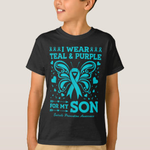 I Wear Teal & Purple For My Son T-Shirt