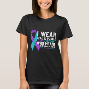 I Wear Teal & Purple For Someone I Love Suicid T-Shirt