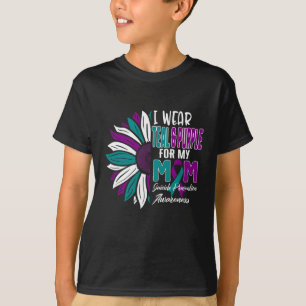 I Wear Teal And Purple For My Mom Suicide Preventi T-Shirt