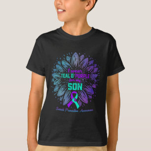 I Wear Teal And Purple For My Son Suicide Preventi T-Shirt