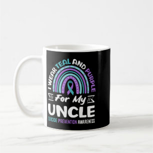 I Wear Teal And Purple For My Uncle Prevention Coffee Mug