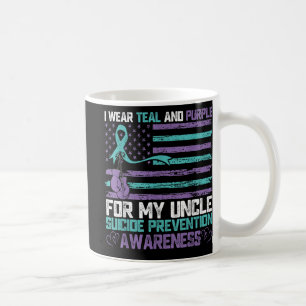 I Wear Teal And Purple For My Uncle Suicide Awaren Coffee Mug