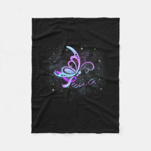 I Wear Teal And Purple For Someone I Love Suicide  Fleece Blanket