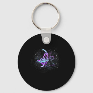 I Wear Teal And Purple For Someone I Love Suicide Keychain