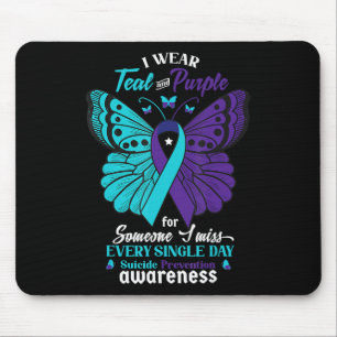 I Wear Teal And Purple For Someone I Love Suicide Mouse Pad