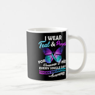 I Wear Teal And Purple For Someone I Miss Every Si Coffee Mug