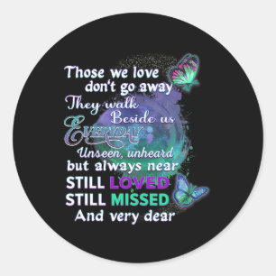 I Wear Teal And Purple For Someone I Miss Suicide Classic Round Sticker