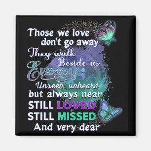 I Wear Teal And Purple For Someone I Miss Suicide  Magnet