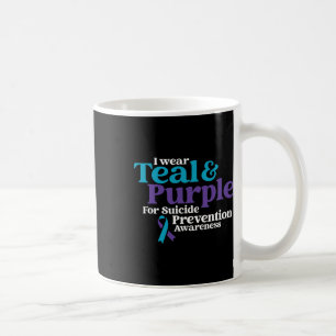 I Wear Teal And Purple For Suicide Prevention Awar Coffee Mug