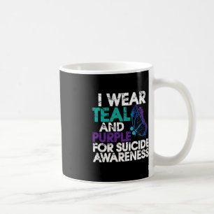 I Wear Teal and Purple Support Suicide Awareness 1 Coffee Mug