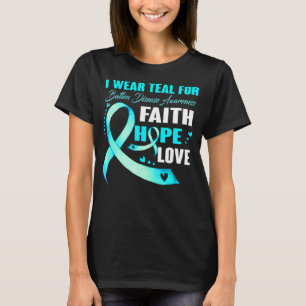I Wear Teal For BATTEN DISEASE AWARENESS Faith T-Shirt