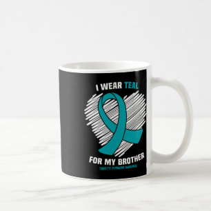 I Wear Teal For My Brother Tourette Syndrome Aware Coffee Mug