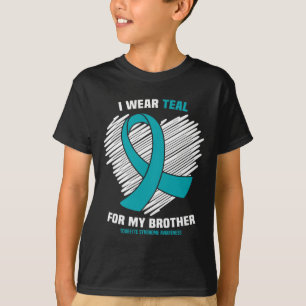I Wear Teal For My Brother Tourette Syndrome Aware T-Shirt