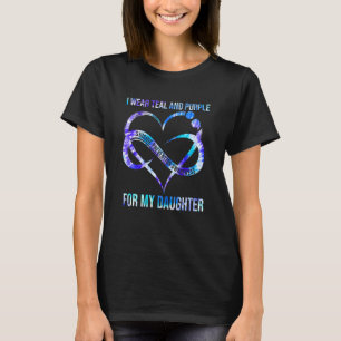 I Wear Teal Purple For Daughter Suicide Prevention T-Shirt