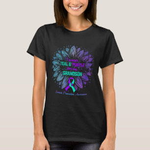 I Wear Teal Purple For Grandson Suicide Prevention T-Shirt