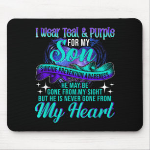 I Wear Teal Purple For My Son Prevention Awareness Mouse Pad
