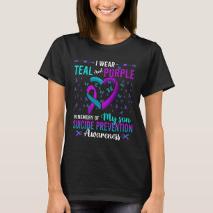 I Wear Teal Purple For My Son Suicide Prevention A T-Shirt