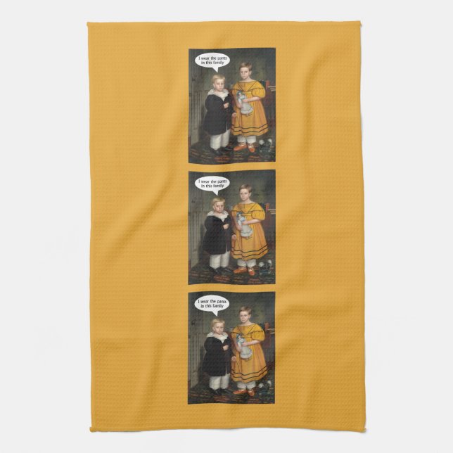 I wear the Pants - Funny Gay Couple Kitchen Towel (Vertical)