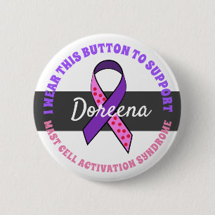 i Wear this Button to Support (Add Name) Button