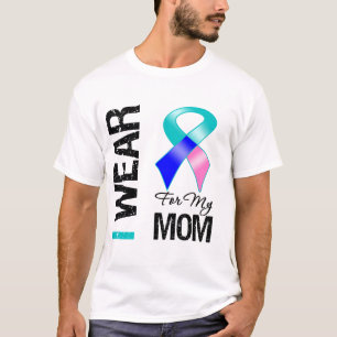 I Wear Thyroid Cancer Ribbon For My Mom T-Shirt