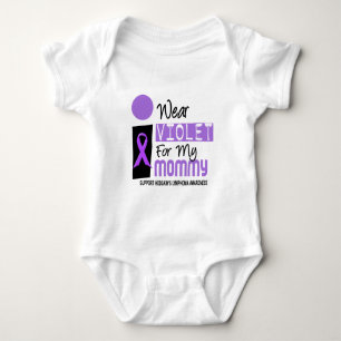 I Wear Violet For My Mommy 9 Hodgkins Lymphoma Baby Bodysuit